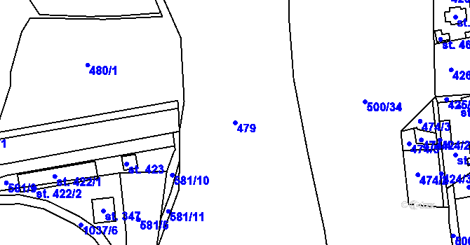 Parcela st. 479 v KÚ Smrkovice, Katastrální mapa