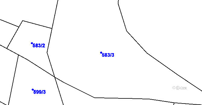 Parcela st. 583/3 v KÚ Smrkovice, Katastrální mapa