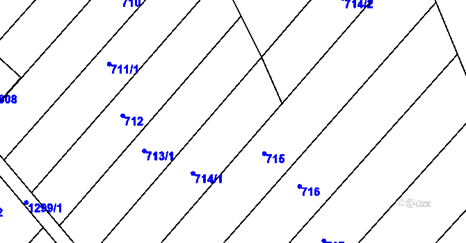 Parcela st. 714 v KÚ Smržice, Katastrální mapa