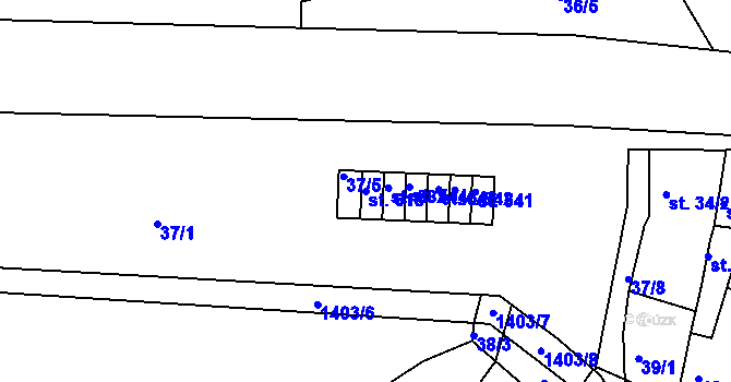 Parcela st. 618 v KÚ Smržice, Katastrální mapa