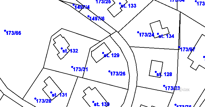 Parcela st. 129 v KÚ Smržov u Smiřic, Katastrální mapa