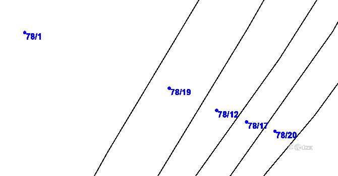 Parcela st. 78/19 v KÚ Smržov u Smiřic, Katastrální mapa