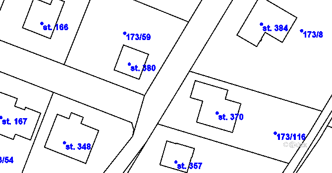 Parcela st. 173/3 v KÚ Smržov u Smiřic, Katastrální mapa
