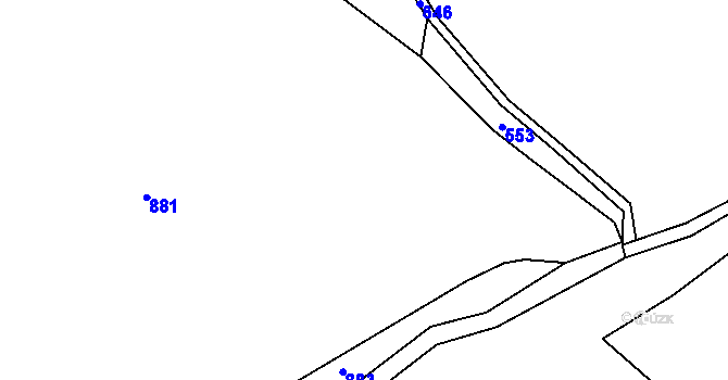 Parcela st. 555/1 v KÚ Smržovice, Katastrální mapa