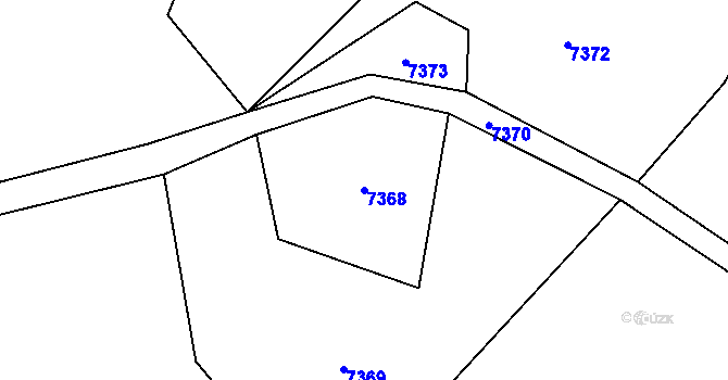 Parcela st. 7368 v KÚ Jiřetín pod Bukovou, Katastrální mapa