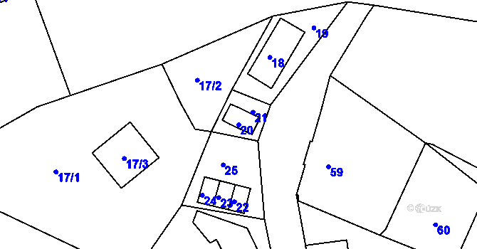 Parcela st. 20 v KÚ Smržovka, Katastrální mapa