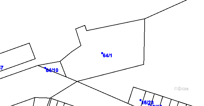 Parcela st. 64/1 v KÚ Smržovka, Katastrální mapa