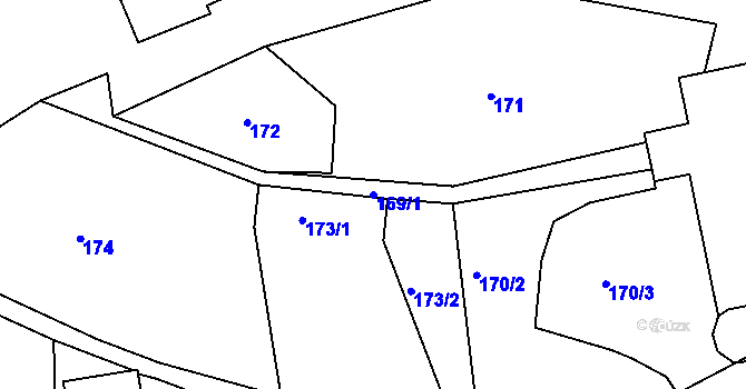 Parcela st. 169/1 v KÚ Smržovka, Katastrální mapa