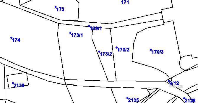 Parcela st. 173/2 v KÚ Smržovka, Katastrální mapa