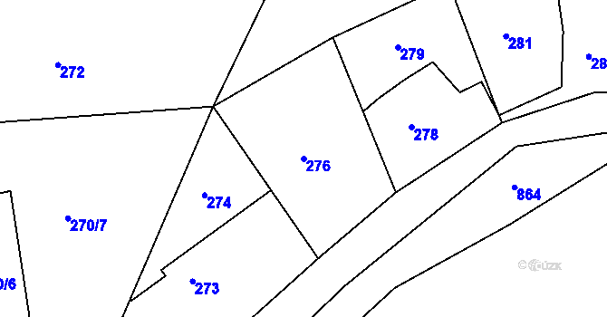 Parcela st. 276 v KÚ Smržovka, Katastrální mapa