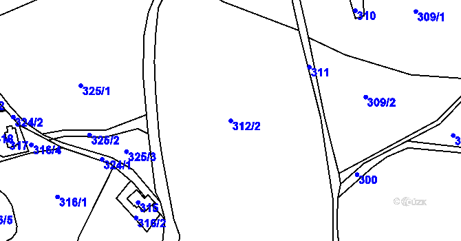 Parcela st. 312/2 v KÚ Smržovka, Katastrální mapa