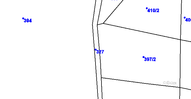 Parcela st. 327 v KÚ Smržovka, Katastrální mapa