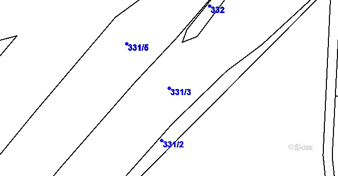 Parcela st. 331/3 v KÚ Smržovka, Katastrální mapa