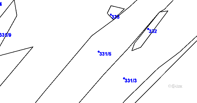 Parcela st. 331/5 v KÚ Smržovka, Katastrální mapa