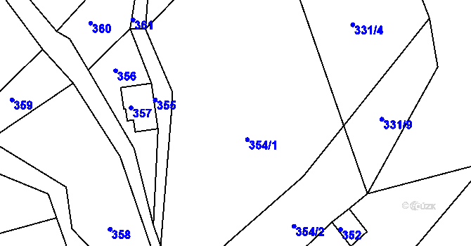 Parcela st. 354 v KÚ Smržovka, Katastrální mapa