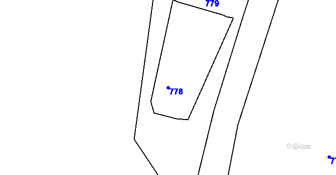 Parcela st. 778 v KÚ Smržovka, Katastrální mapa