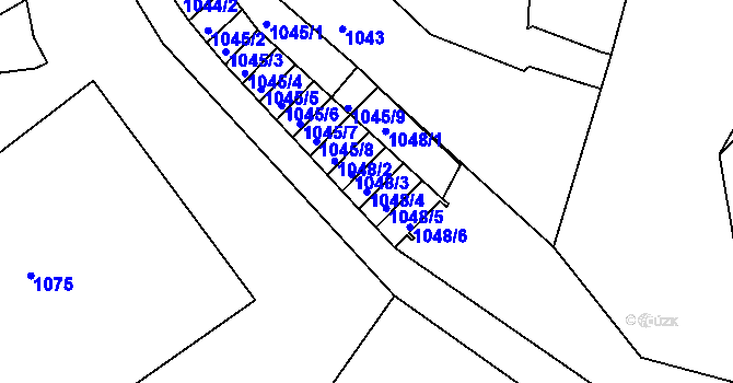 Parcela st. 1048/4 v KÚ Smržovka, Katastrální mapa