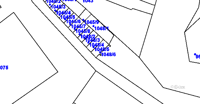 Parcela st. 1048/6 v KÚ Smržovka, Katastrální mapa