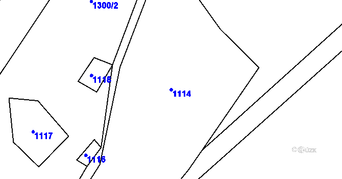 Parcela st. 1114 v KÚ Smržovka, Katastrální mapa