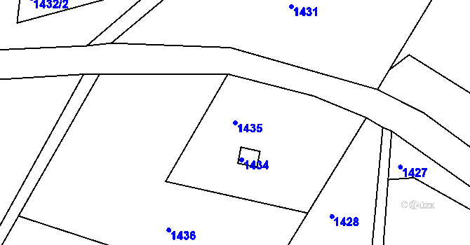 Parcela st. 1435 v KÚ Smržovka, Katastrální mapa