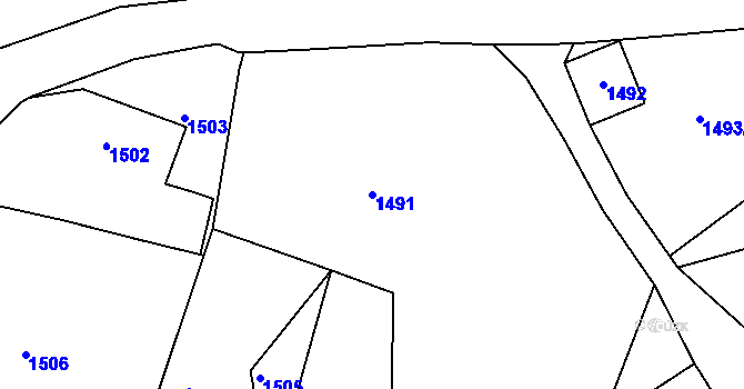 Parcela st. 1491 v KÚ Smržovka, Katastrální mapa