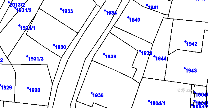 Parcela st. 1938 v KÚ Smržovka, Katastrální mapa