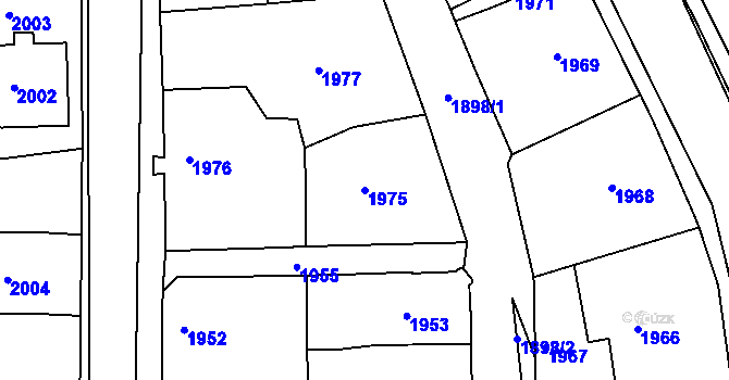 Parcela st. 1975 v KÚ Smržovka, Katastrální mapa