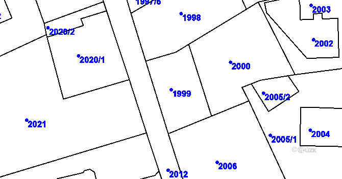 Parcela st. 1999 v KÚ Smržovka, Katastrální mapa