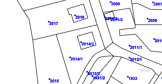 Parcela st. 2014/2 v KÚ Smržovka, Katastrální mapa