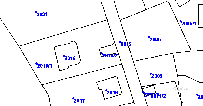 Parcela st. 2019/2 v KÚ Smržovka, Katastrální mapa