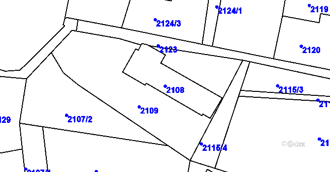 Parcela st. 2108 v KÚ Smržovka, Katastrální mapa