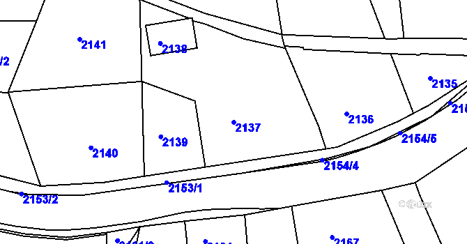 Parcela st. 2137 v KÚ Smržovka, Katastrální mapa