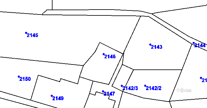 Parcela st. 2146 v KÚ Smržovka, Katastrální mapa