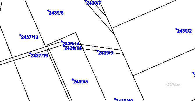 Parcela st. 2439/9 v KÚ Smržovka, Katastrální mapa