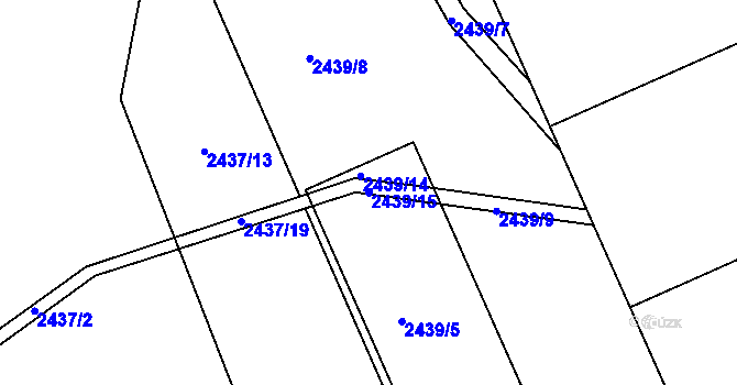 Parcela st. 2439/15 v KÚ Smržovka, Katastrální mapa