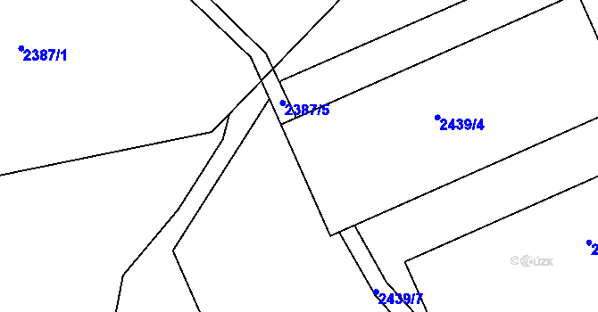 Parcela st. 2439/16 v KÚ Smržovka, Katastrální mapa