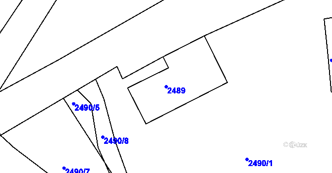 Parcela st. 2489 v KÚ Smržovka, Katastrální mapa