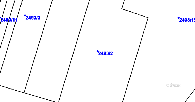 Parcela st. 2493/2 v KÚ Smržovka, Katastrální mapa