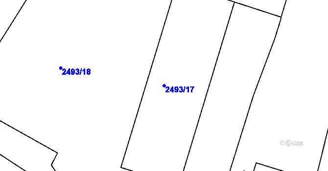 Parcela st. 2493/17 v KÚ Smržovka, Katastrální mapa