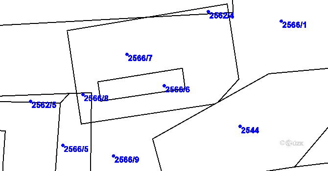 Parcela st. 2566/6 v KÚ Smržovka, Katastrální mapa