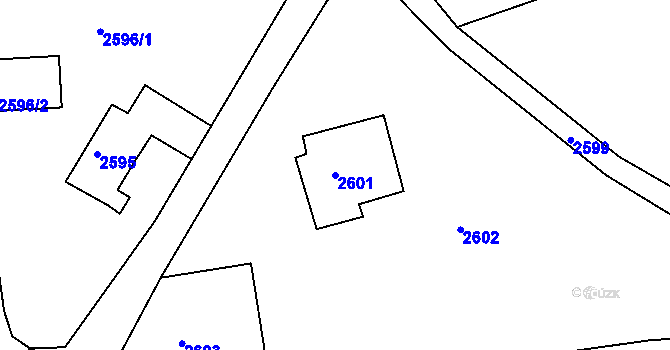 Parcela st. 2601 v KÚ Smržovka, Katastrální mapa
