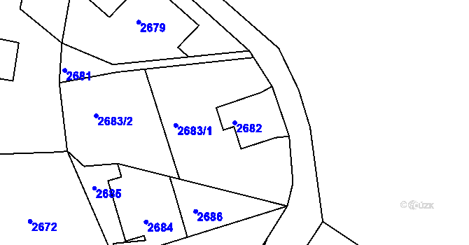 Parcela st. 2682 v KÚ Smržovka, Katastrální mapa