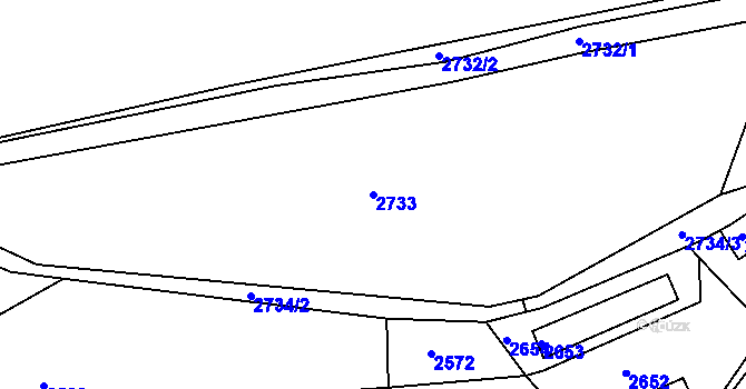Parcela st. 2733 v KÚ Smržovka, Katastrální mapa