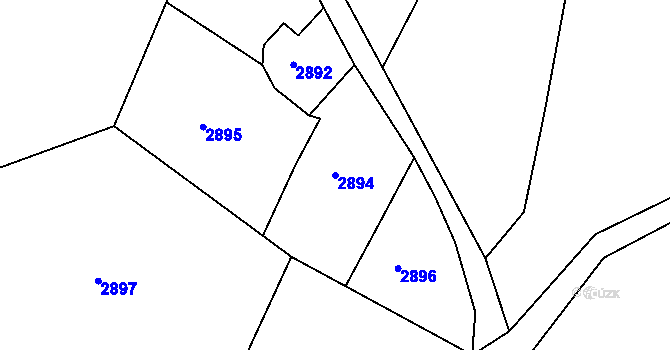 Parcela st. 2894 v KÚ Smržovka, Katastrální mapa