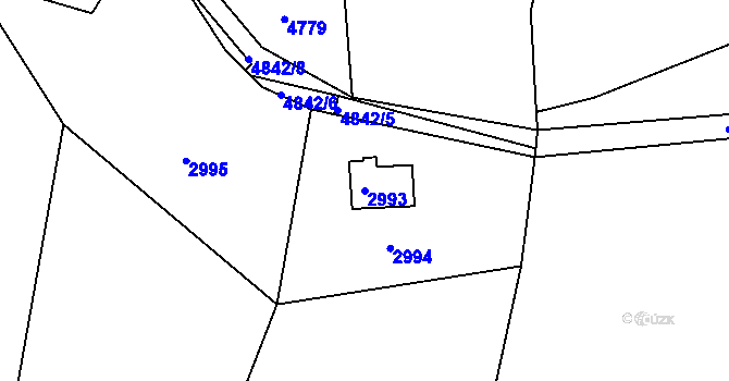 Parcela st. 2993 v KÚ Smržovka, Katastrální mapa