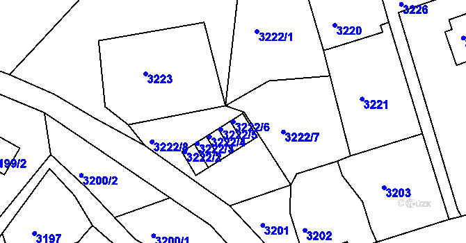 Parcela st. 3222/6 v KÚ Smržovka, Katastrální mapa
