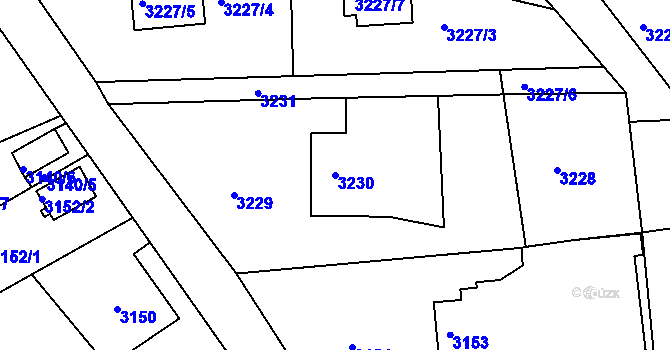 Parcela st. 3230 v KÚ Smržovka, Katastrální mapa