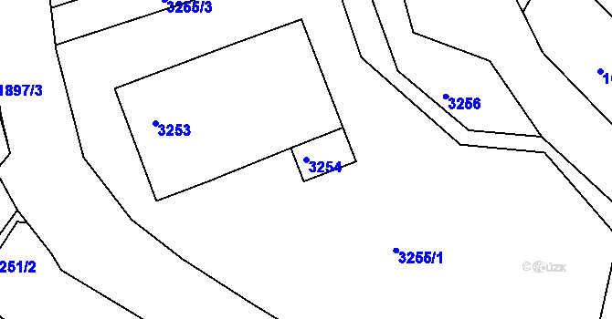Parcela st. 3254 v KÚ Smržovka, Katastrální mapa