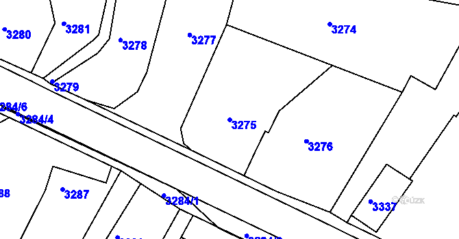 Parcela st. 3275 v KÚ Smržovka, Katastrální mapa