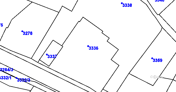 Parcela st. 3336 v KÚ Smržovka, Katastrální mapa